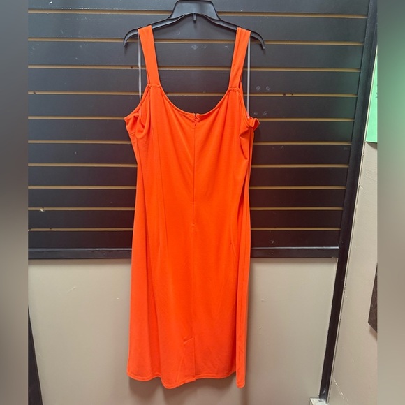 Lane Bryant Bright Orange Sleeveless Dress | Size 26/28 | Plus Size - Picture 3 of 4